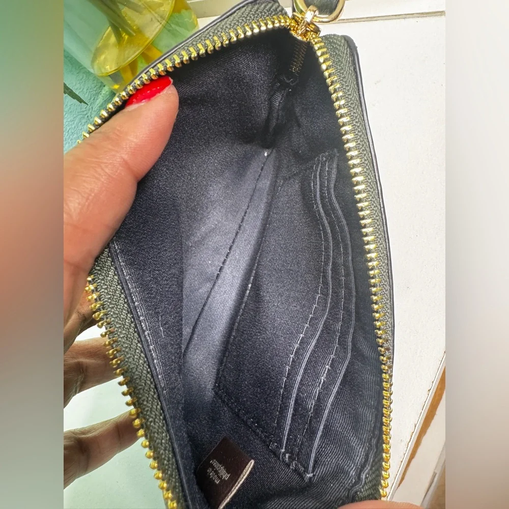 Coach Green Monogram Wristlet